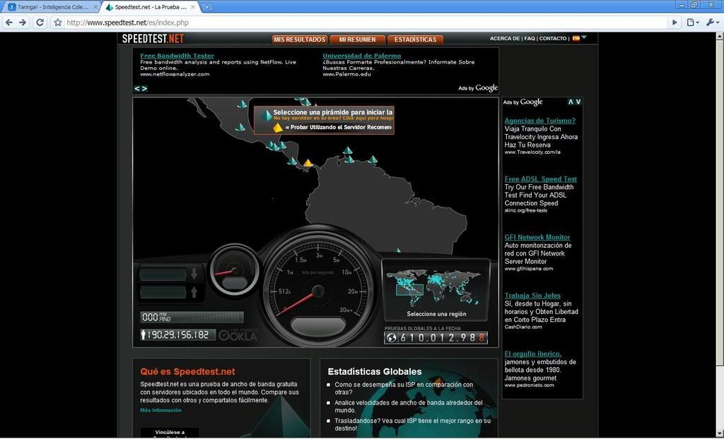 Prueba la velocidad de tu banda ancha Prueba la velocidad de tu banda ancha