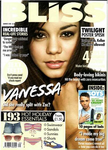 Bliss Magazine Cover. vanessa covers bliss magazine.