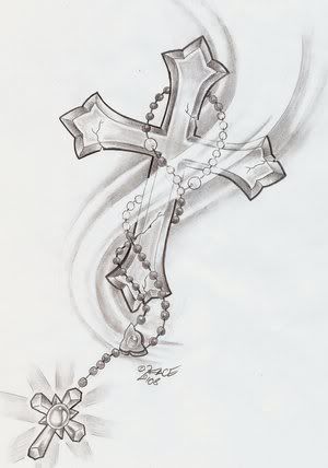 rosary bead tattoos. rosary bead tattoos. detailed