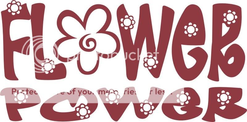 Flower Power Viny Wall Decal Lettering Wall Art  