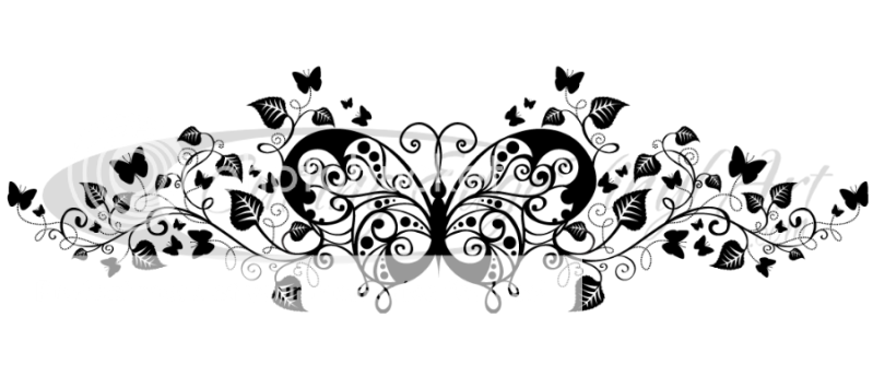 BUTTERFLY FLOURISH B HOME DECOR VINYL DECAL WALL ART  