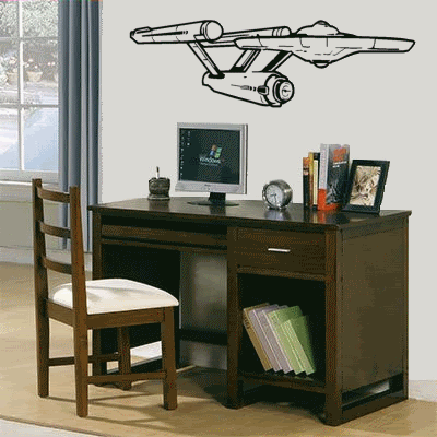 STARTREK ENTERPRISE , VINYL WALL DECAL ,HOME DECOR  